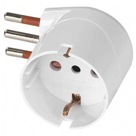 ADATTATORE SCHUKO 90 GRADI
