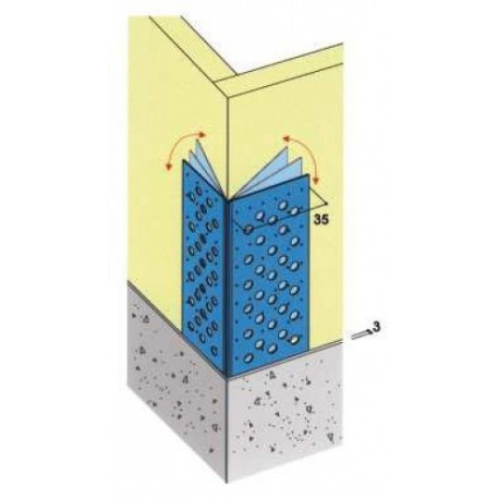 PARASPIGOLO PER CARTONGESSO IN LAMIERA ZINCATA