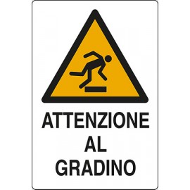 CARTELLO 'ATTENZIONE GRADINO'