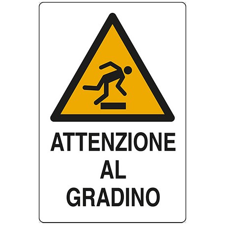 CARTELLO 'ATTENZIONE GRADINO'