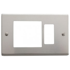 PLACCA ALLUMINIO 1 POSTO + SCHUKO