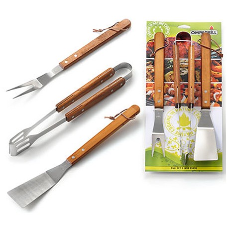SET 3 PEZZI PER BARBECUE