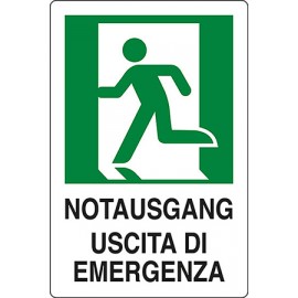 CARTELLO 'USCITA DI EMERGENZA SX'