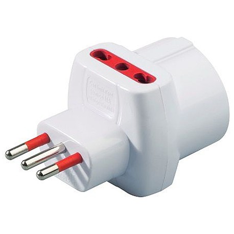 ADATTATORE TRIPLO SCHUKO SPINA 10A