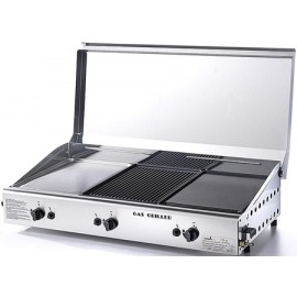 PLANCHA TRIO INOX CON COPERCHIO