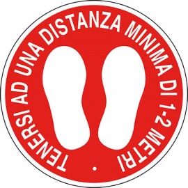 ADESIVO DISTANZA MINIMA DI 1-2 METRI