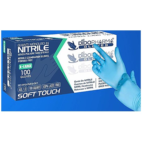 GUANTI NITRILE BLU CF.100pz S