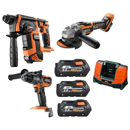 KIT TASSELLATORE + TRAPANO + SMERIGLIATRICE 18V