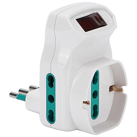 ADATTATORE TRIPLO CON INTERRUTTORE 87317