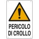 CARTELLO 'PERICOLO DI CROLLO'