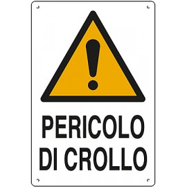 CARTELLO 'PERICOLO DI CROLLO'