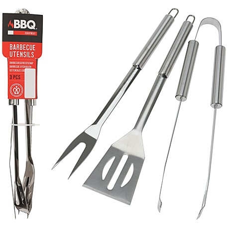 SET 3 PEZZI INOX PER GRILL