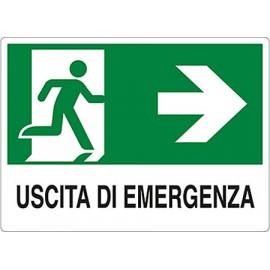 CARTELLO 'USCITA DI EMERGENZA DX'