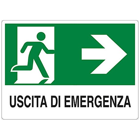 CARTELLO 'USCITA DI EMERGENZA DX'