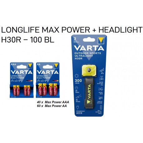 MAX POWER 100BL + TORCIA VARTA