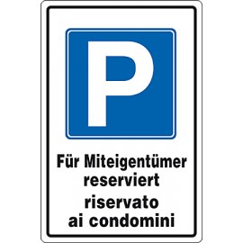 CARTELLO 'PARCHEGGIO CONDOMINIALE'