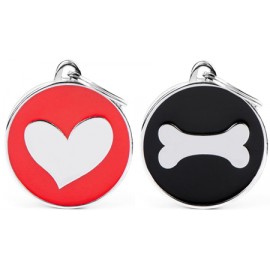 MEDAGL. TONDA CUORE ROSSA